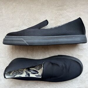 NEW Giuseppe Zanotti La Perla Black Satin Trainer Sneaker Loafer Men EU 44 US 11